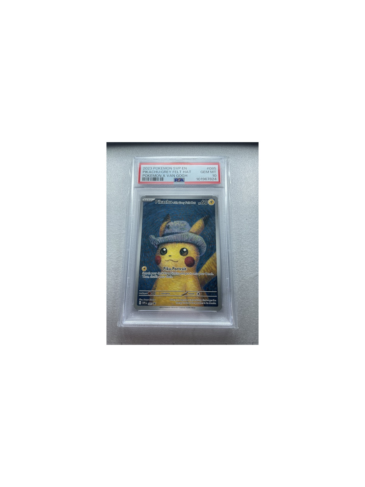 Pikachu Grey Felt Hat PSA 10